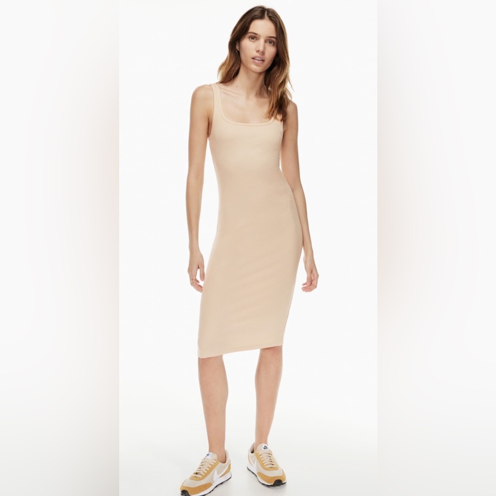 Wilfred Free GO-TO Tank Dress flax beige Size S NWT - Picture 1 of 9